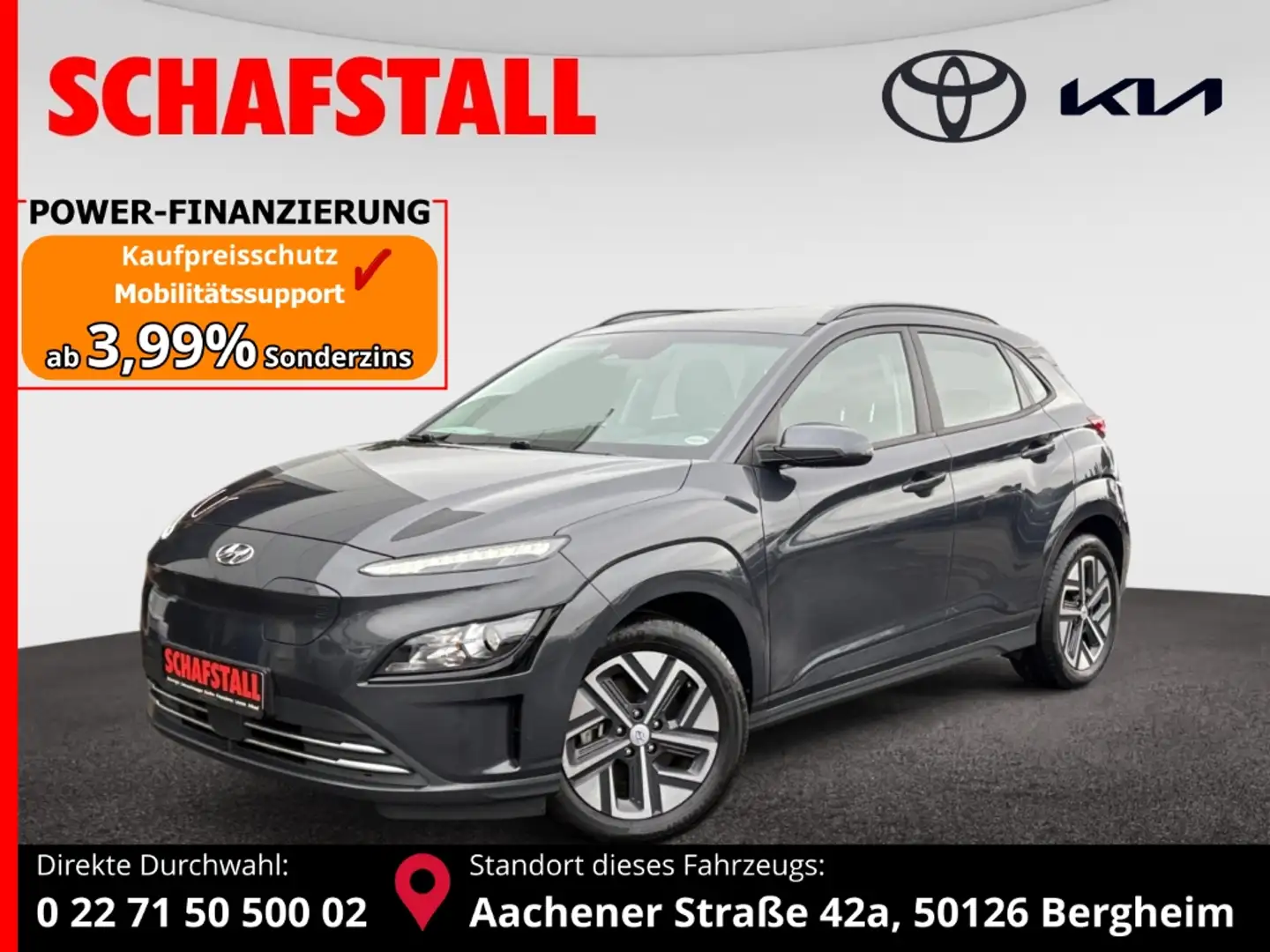 Hyundai KONA Select 204 3-Phasen-Lader Kamera ACC Tempomat Gris - 1