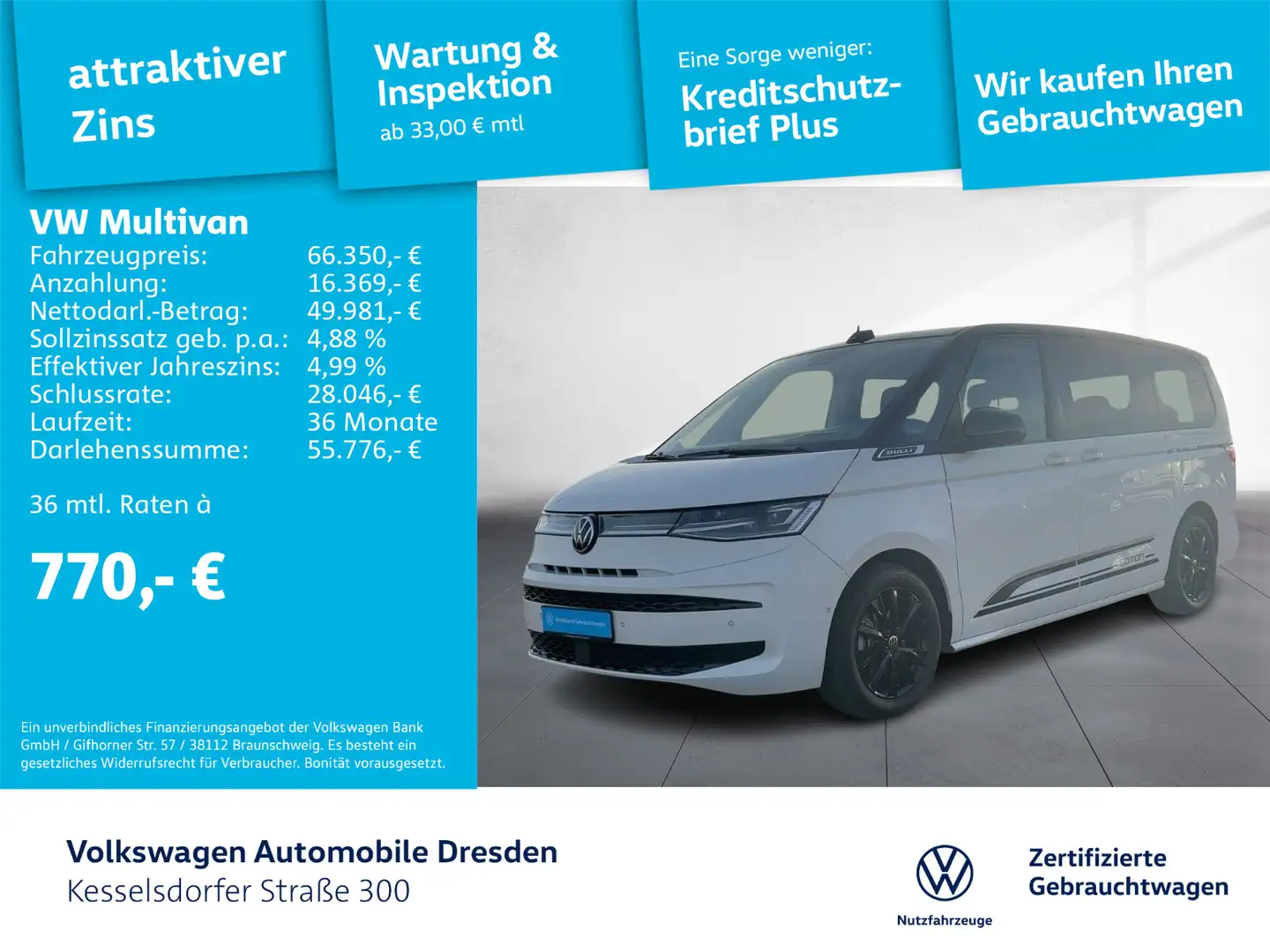 Volkswagen T7 Multivan T7 Multivan 2.0 TDI DSG Navi LED Kamera HUD Pano Weiß - 1