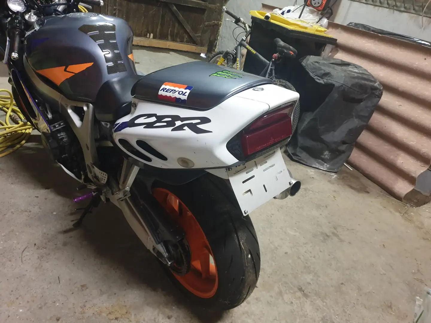 Honda CBR 900 echapement yhushimora sport Alb - 2