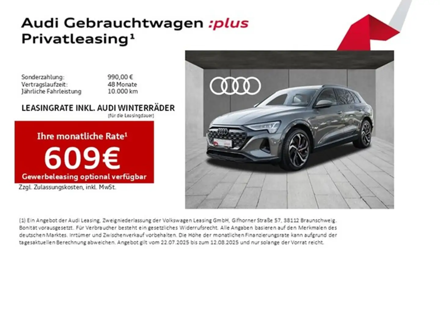 Audi Q8 e-tron 55 quattro Advanced S line LM21 Matrix LED ACC ... Grau - 2