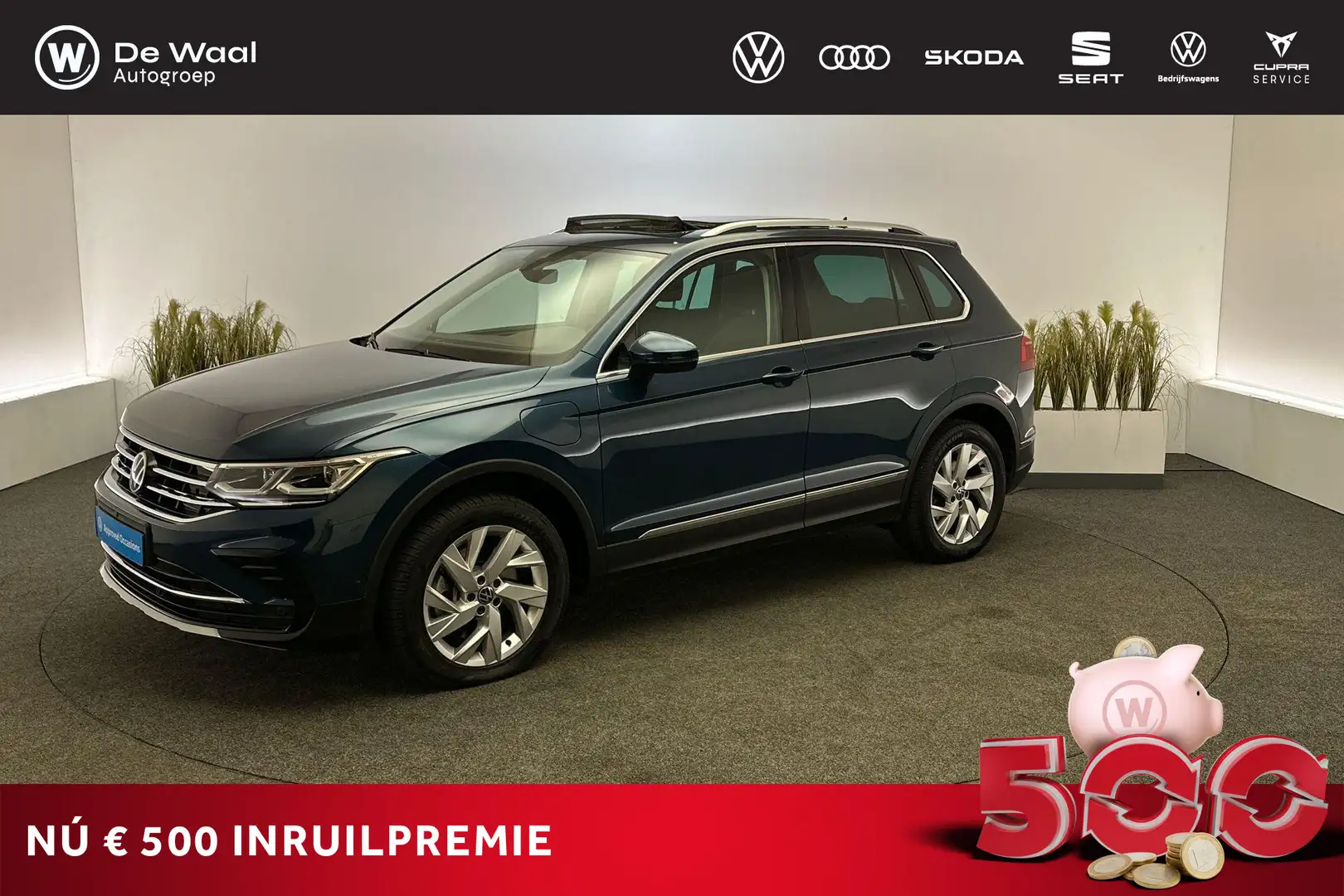 Volkswagen Tiguan 1.4 TSI 245pk DSG eHybrid Elegance | Panoramadak. Blauw - 1