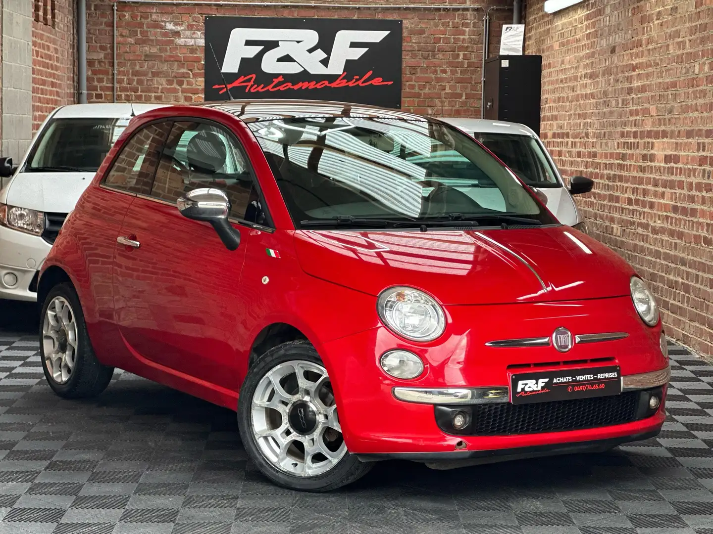 Fiat 500 marchand / export Rouge - 2