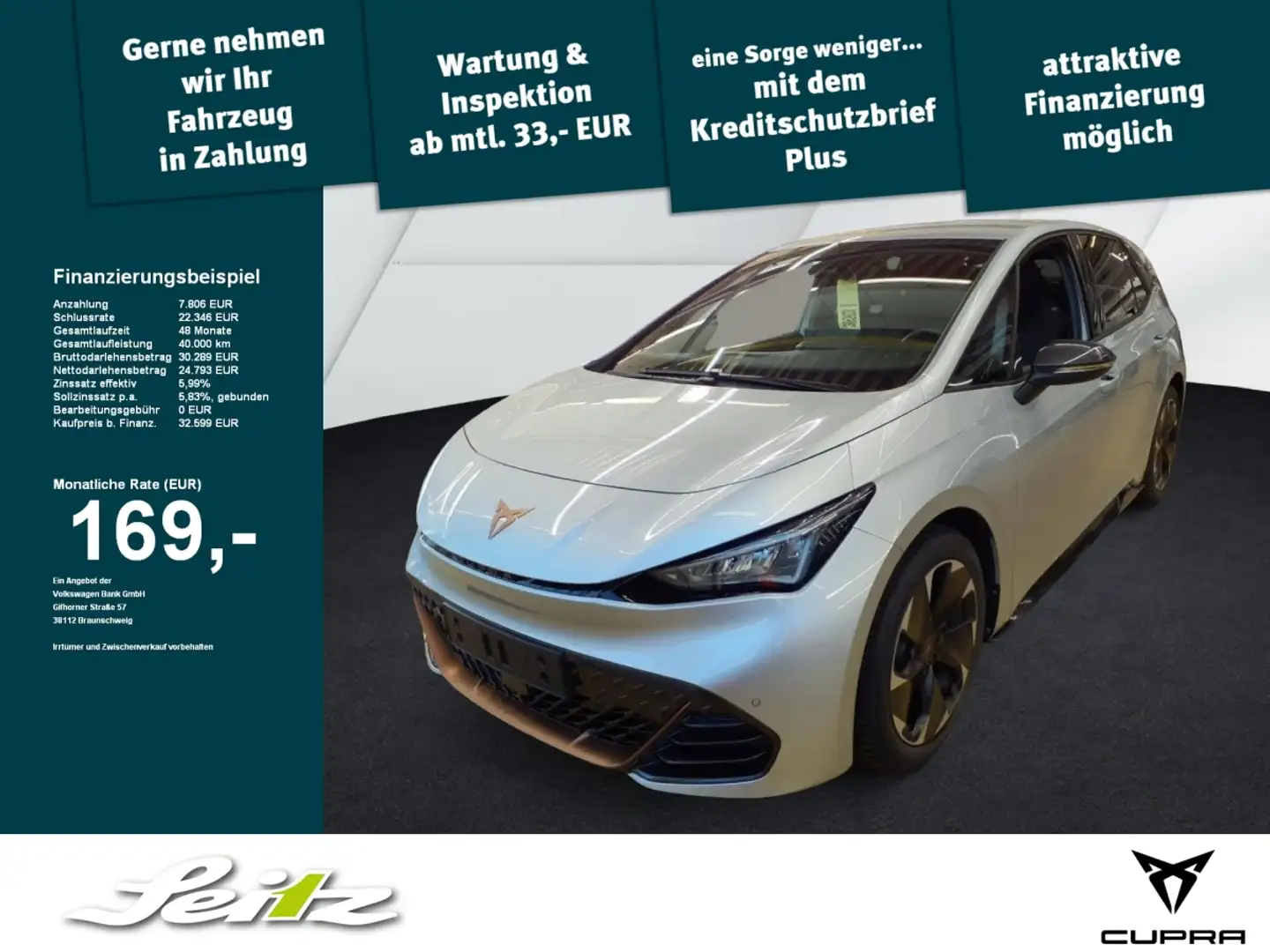 CUPRA Born *LED*KAMERA*NAVI*WÄRMEPUMPE*SITZH* Plateado - 1