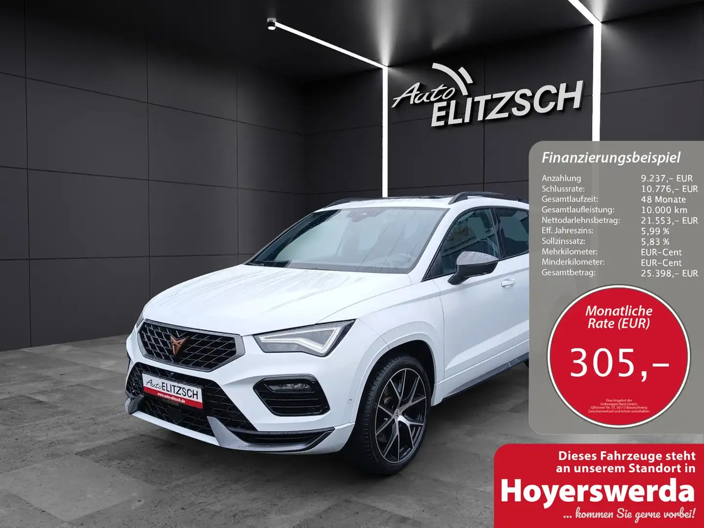 CUPRA Ateca TSI DSG 4Drive LED AHK Navi Pano AID ACC Park-A... Weiß - 1