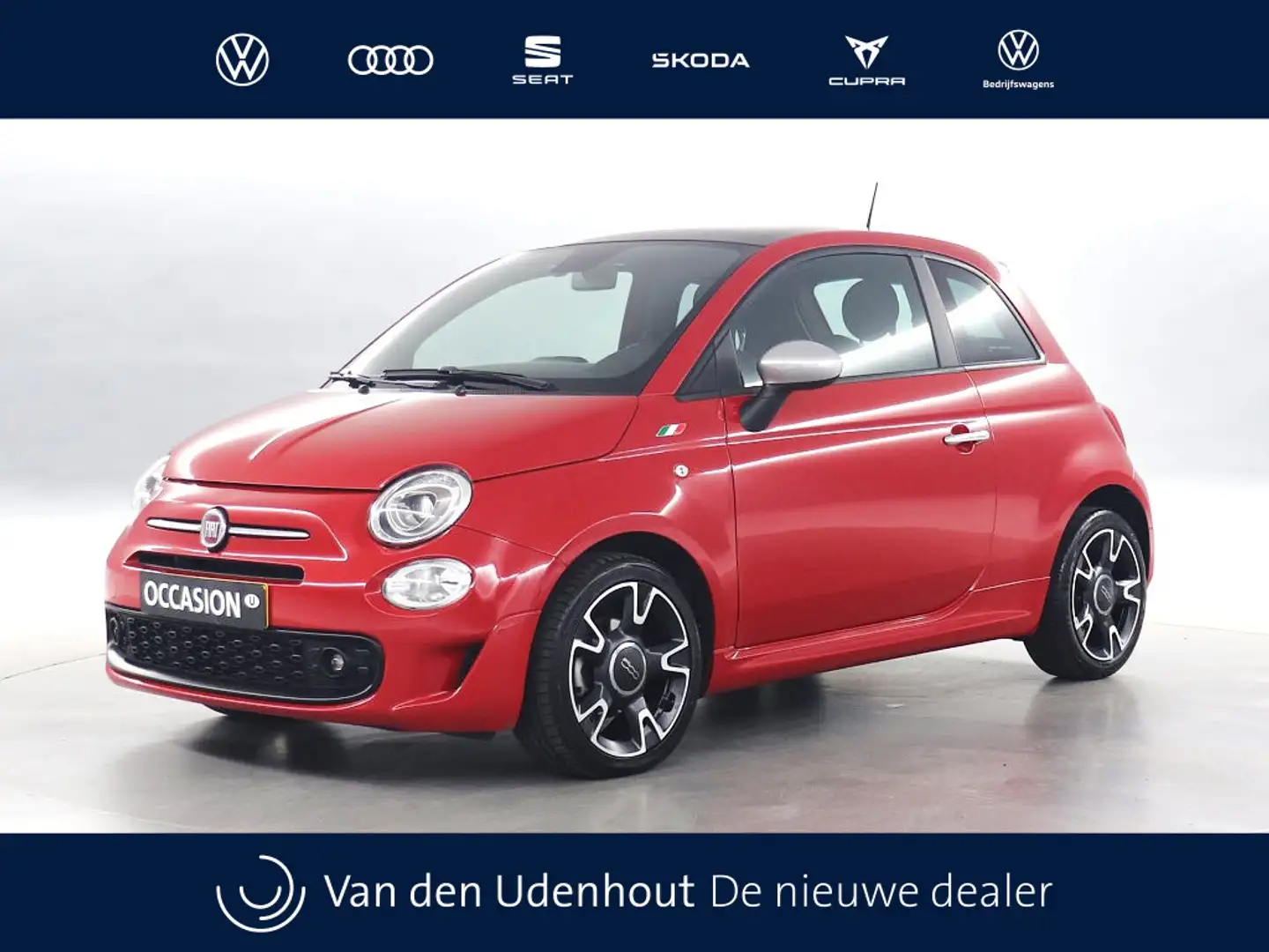 Fiat 500 1.0 Hybrid Rockstar / Navigatie / Panoramadak / Pa Rood - 1