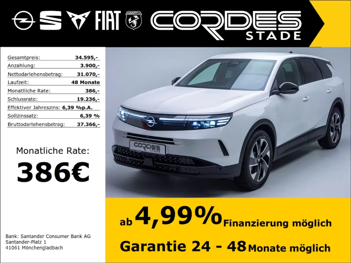 Opel Grandland GS 1.2 48V Mild-Hybrid Automatik Allwetter Kamera Blanc - 1