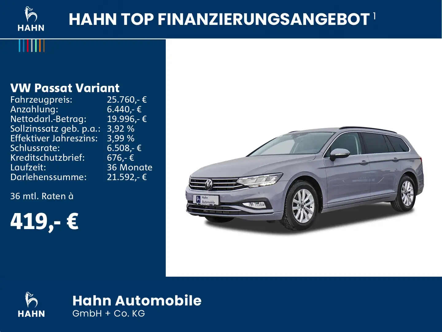 Volkswagen Passat Variant 2.0TDI DSG Business Standh Navi C Grau - 2