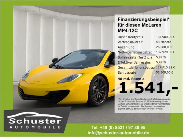 McLaren MP4-12C Spider 3.8 V8*Carbon Meridian Navi Tempo