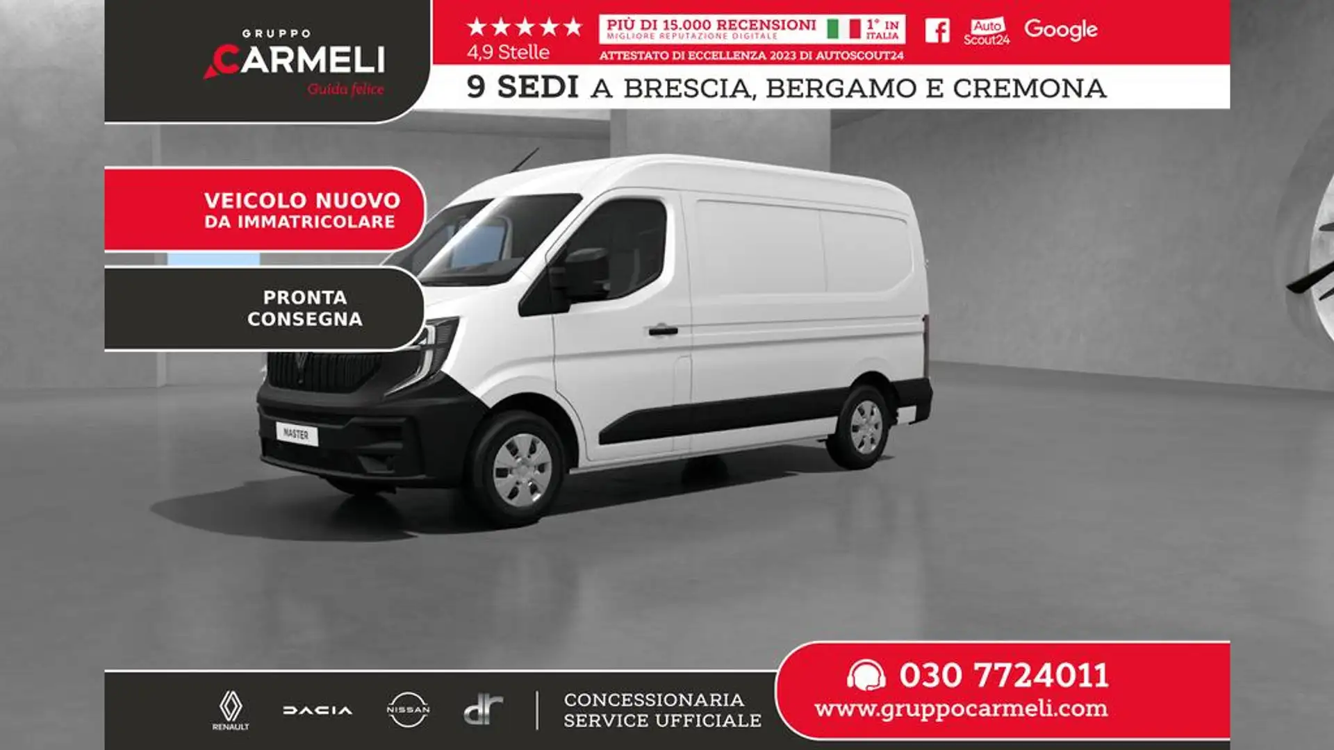 Renault Master T33 2.0 blue dci 150cv L2H2 eag9 -PRONTA Bianco - 1