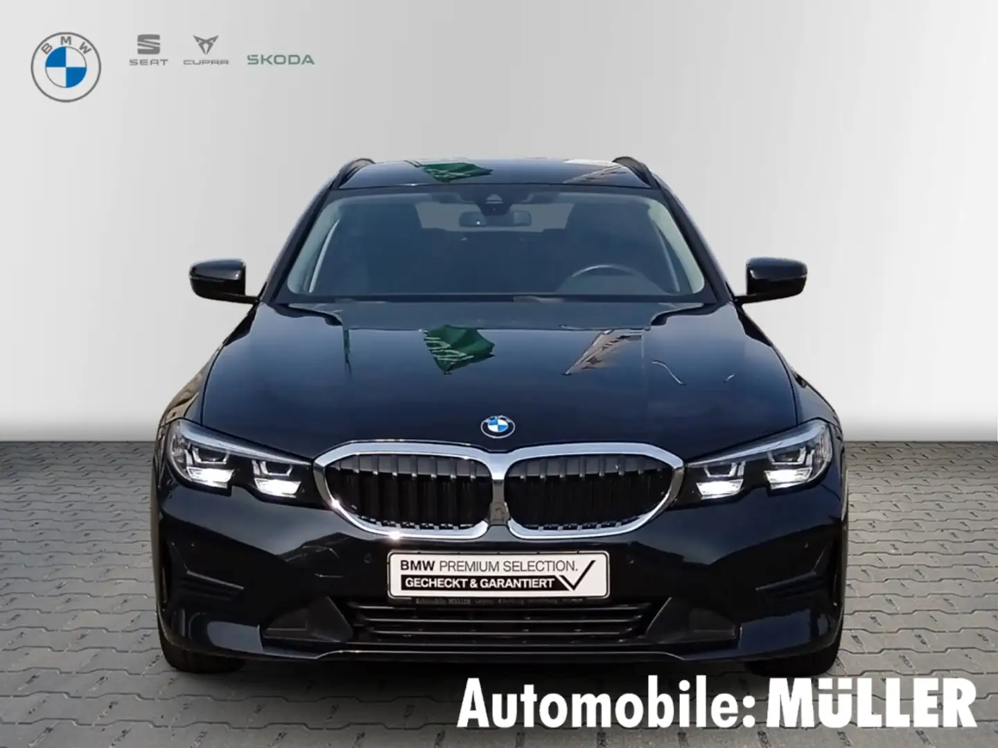 BMW 320 d Touring +AHK+LED+PDC+DAB+SPIEGELPAKET+SHZ+ Schwarz - 2