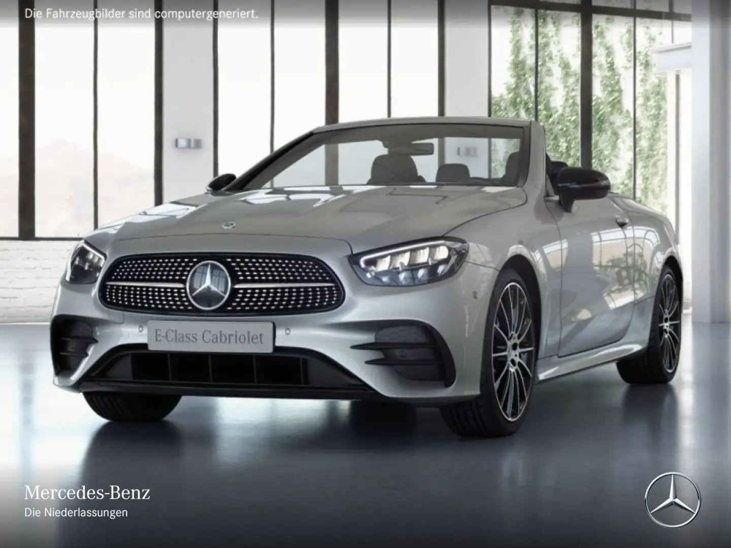 Mercedes-Benz E 450 Cabrio 4M AMG+NIGHT+LED+STHZG+FAHRASS+KAMERA Argent - 2