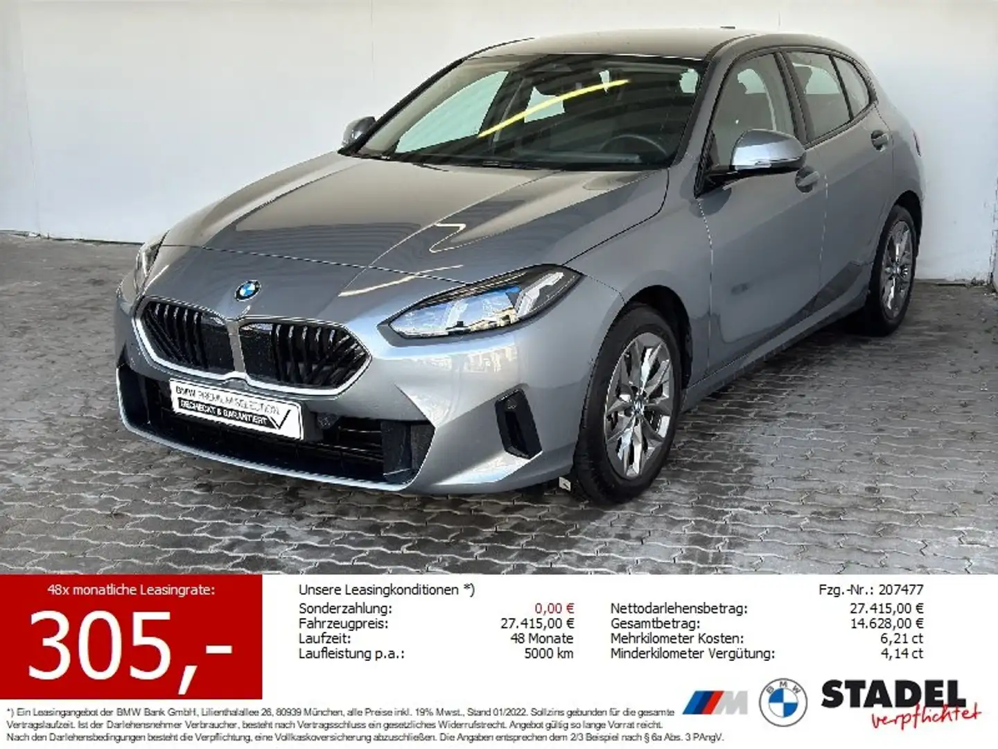 BMW 120 120 Limousine i.LED.RFK.SHZ.DriveAs.KomfZg Grau - 1