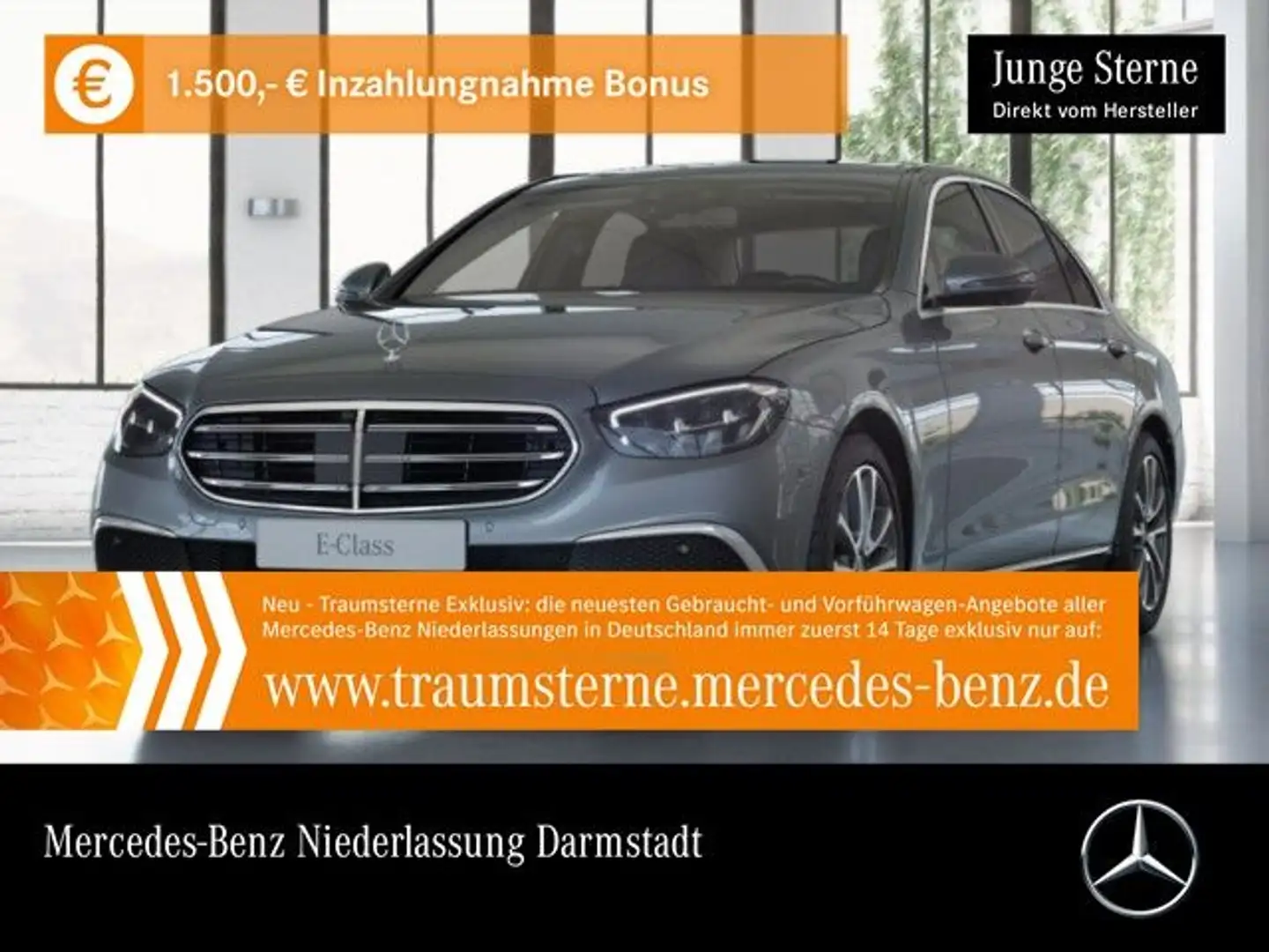 Mercedes-Benz E 300 e EXCLUSIVE+360+AHK+LED+FAHRASS+KEYLESS+9G Grau - 1