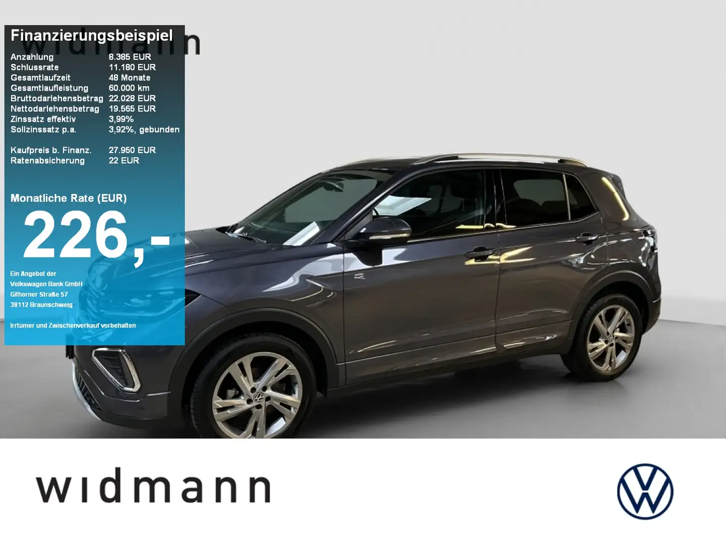 Volkswagen T-Cross R-Line 1.5 TSI AHK Kamera ACC T-CROSS 1.5 R-L B 11 Grau - 1