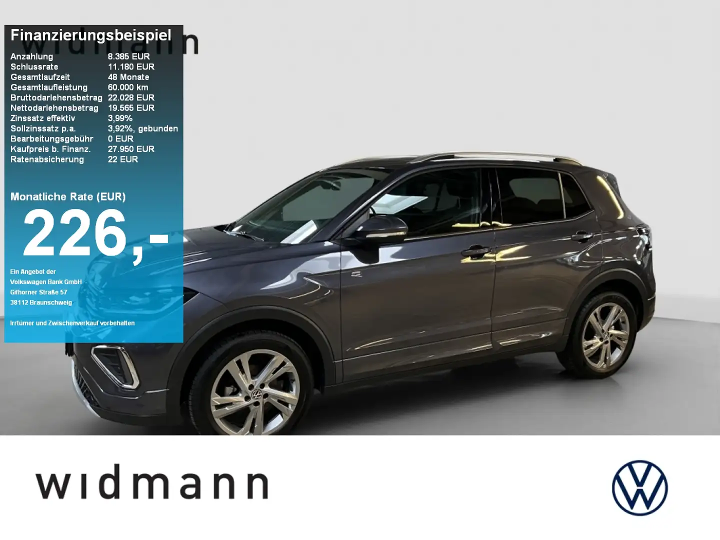 Volkswagen T-Cross R-Line 1.5 TSI AHK Kamera ACC T-CROSS 1.5 R-L B 11 Grau - 1
