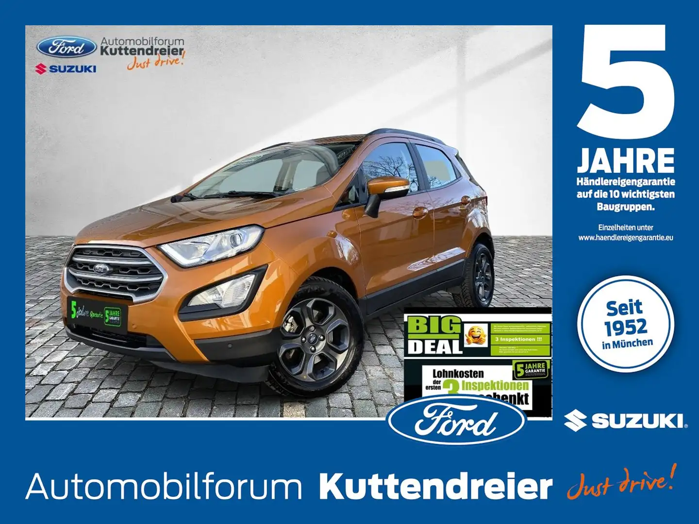 Ford EcoSport Cool & Connect Klima 2xPDC Lenkr.Sitzhei Orange - 1