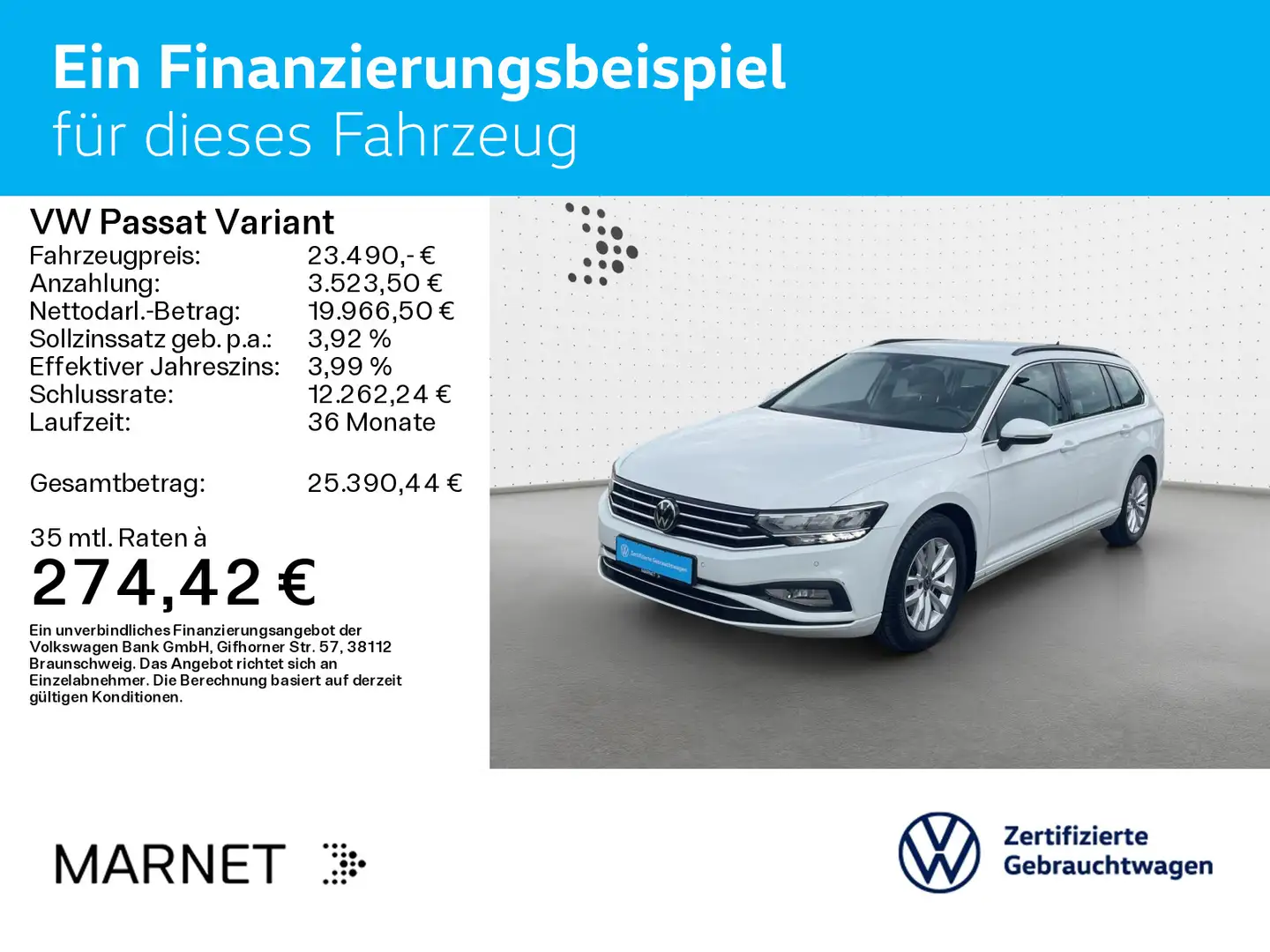 Volkswagen Passat Variant Volkswagen Passat Variant Business 2.0 TDI DSG*A Bianco - 2