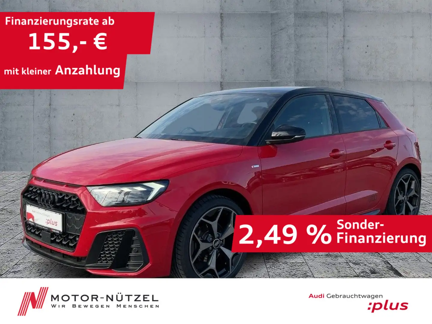 Audi A1 30 TFSI S-TR 2xS-LINE LED+NAVI+ACC Rot - 1