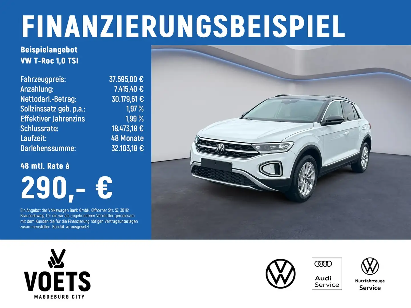 Volkswagen T-Roc 1,0 TSI Style NAVI+KAM+LED+ACC Blanc - 2