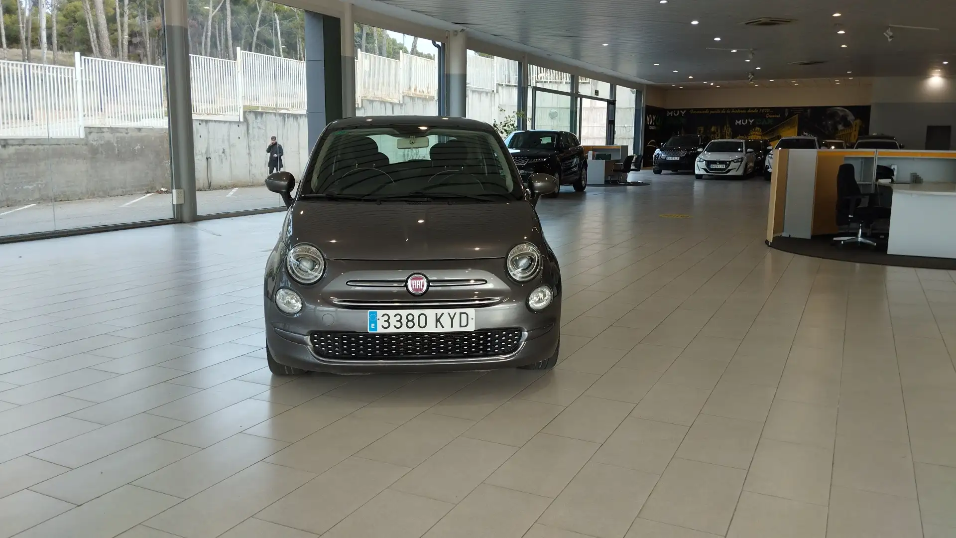 Fiat 500 1.2 Lounge Gris - 2