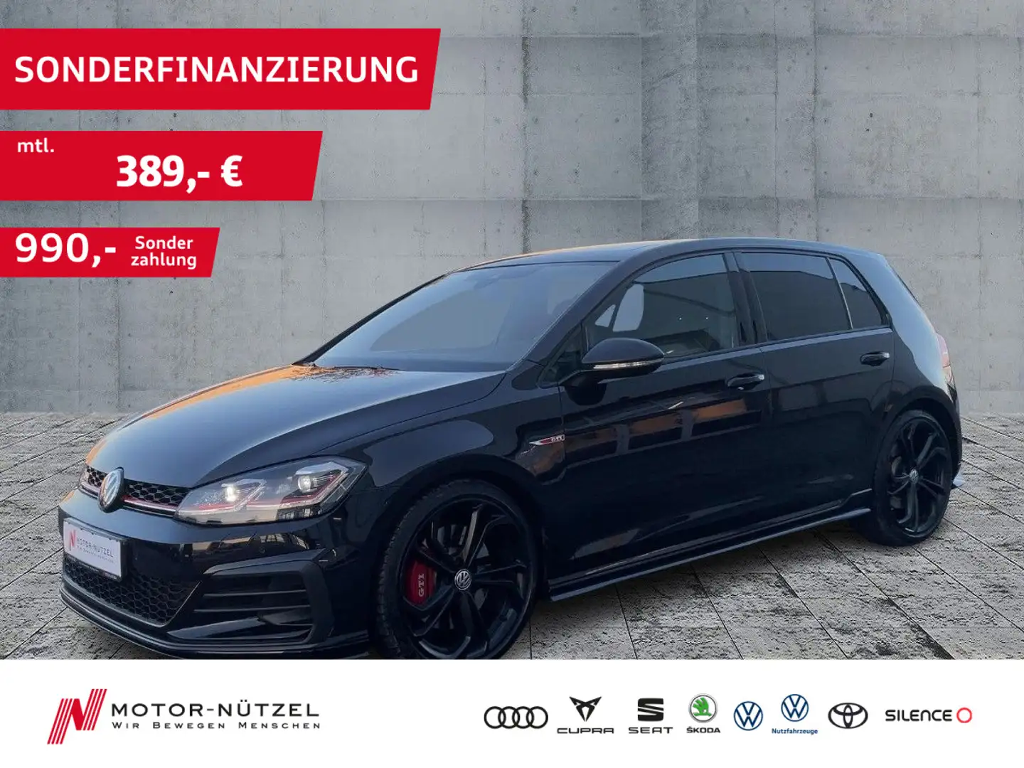 Volkswagen Golf GTI Golf VII GTI TCR DSG LED+NAVI+ACC+SHZ+RFK+PANO Schwarz - 1