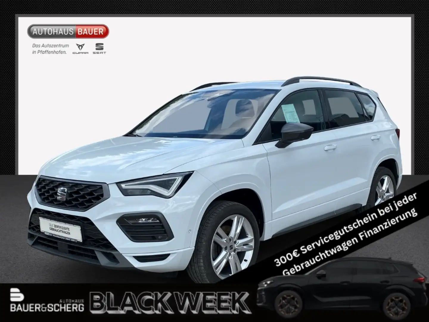 SEAT Ateca FR 2.0 TDI AHK DIGICOCKPIT DAB+NAVI FULLINK FRONTS Weiß - 1