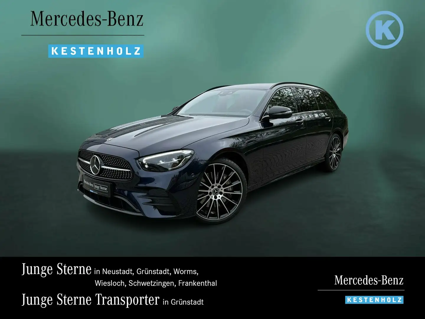 Mercedes-Benz E 400 E 400 d 4M T AMG+NIGHT+AHK+STANDHZ+ABC+DISTR+KAM Blau - 1