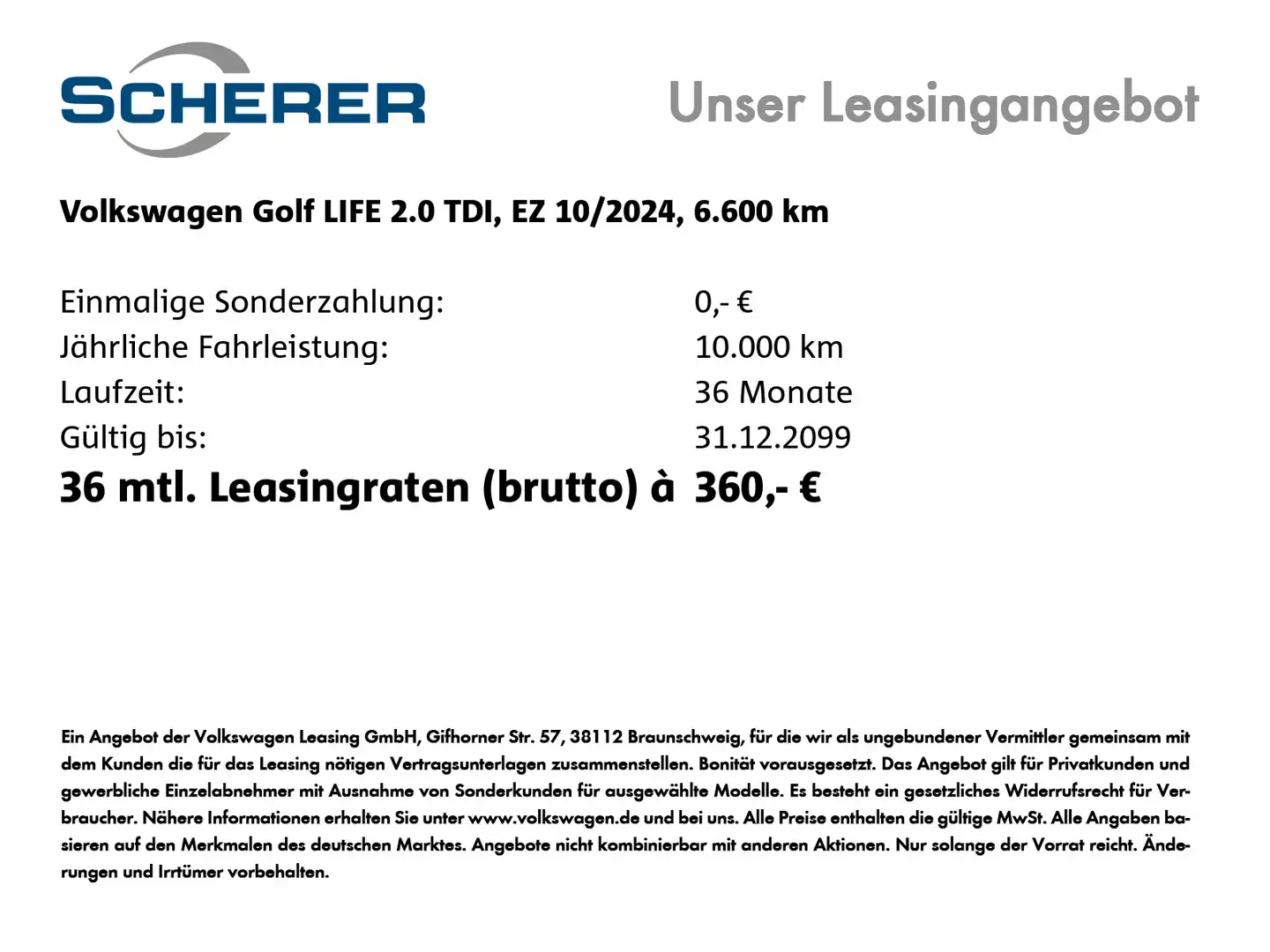 Volkswagen Golf VIII 2.0 TDI Life HUD/Kamera/Navi/Pano Grau - 2