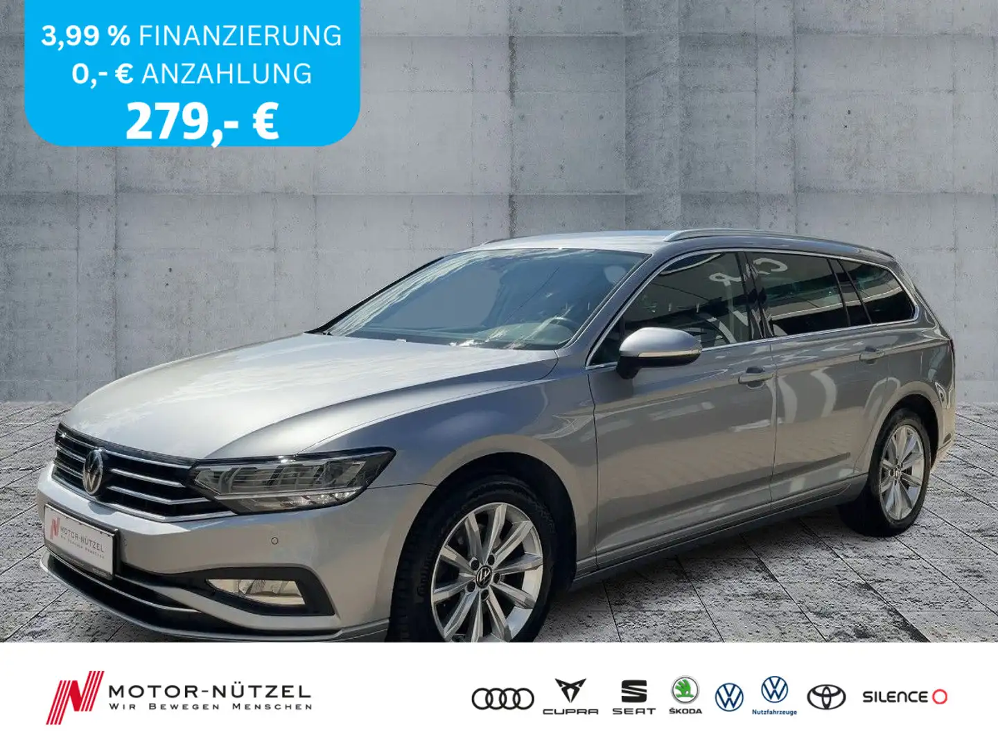 Volkswagen Passat Variant 2.0 TDI DSG 4M BUSINESS LED+NAVI Argent - 1