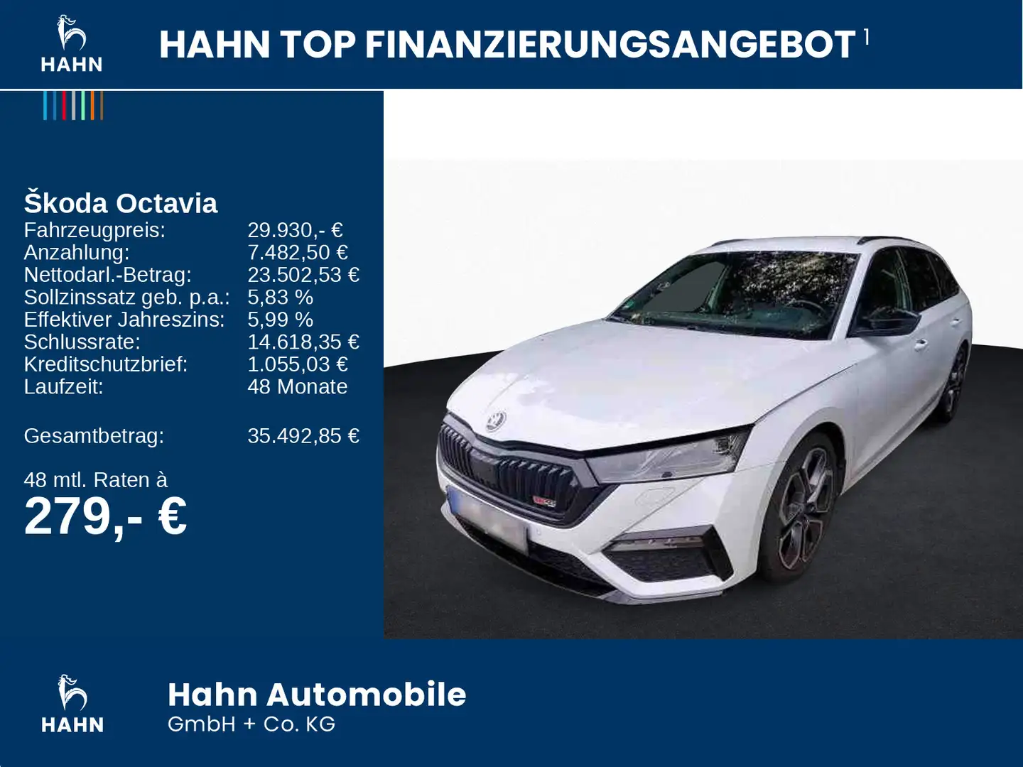 Skoda Octavia Combi 2.0TSI DSG RS Plus DCC Matrix Navi Weiß - 2