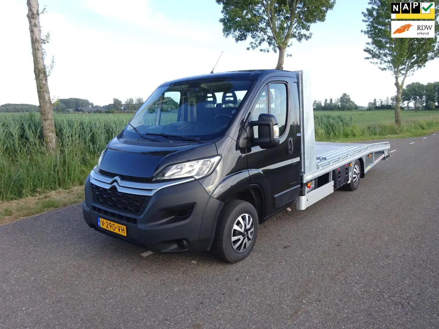 Citroen Jumper 35 2.0 BlueHDi Autotransporter oprijwagen, Airco, Zwart - 1