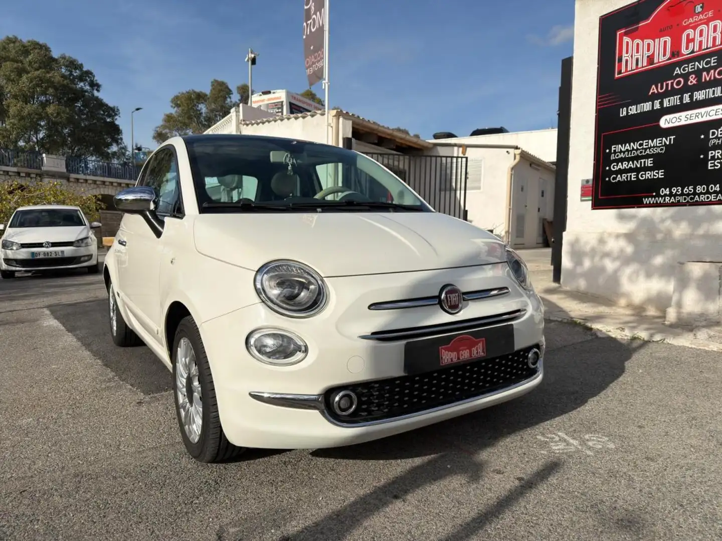 Fiat 500 Fiat 500 1.2i - 69 2018  BERLINE Lounge PHASE 2 Blanc - 1