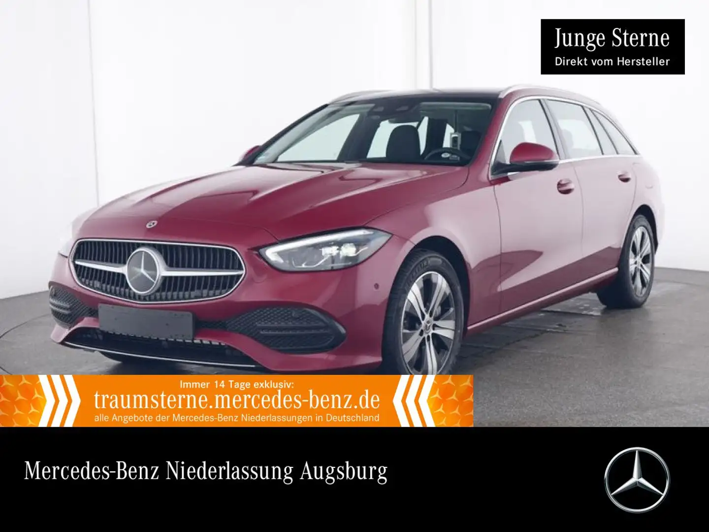Mercedes-Benz C 300 de T AVANTG+PANO+AHK+LED+BURMESTER+KAMERA+9G Rot - 1