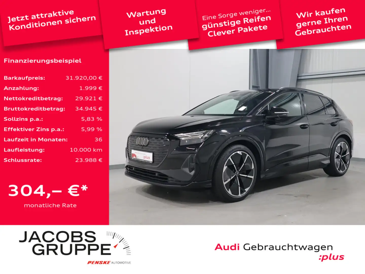 Audi Q4 e-tron 45 quattro S line*Matrix-LED*PDC*Tempomat * Schwarz - 1