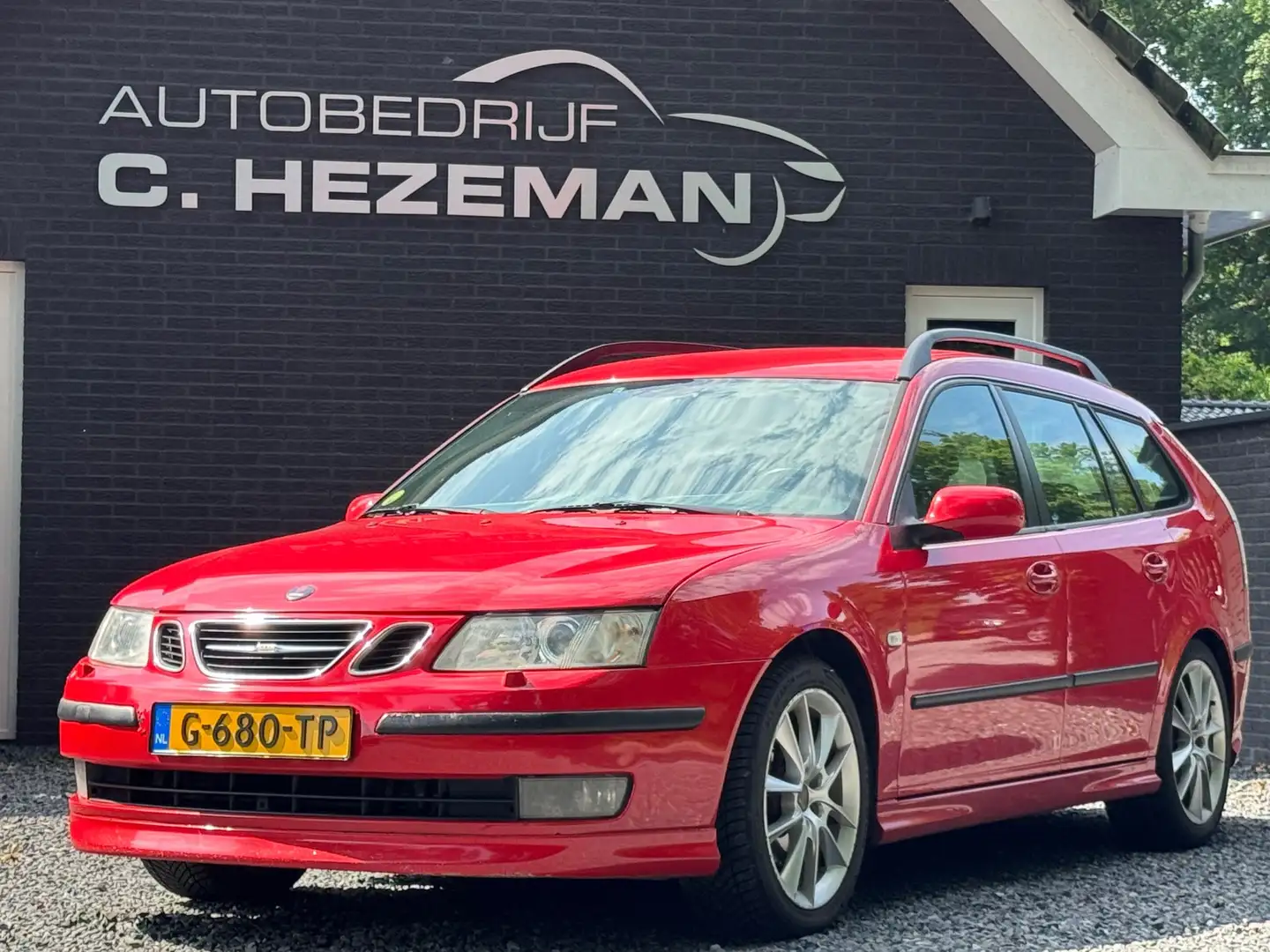 Saab 9-3 Sport Estate 2.8 V6 T Aero Leder Xenon 6 cillinder Červená - 1