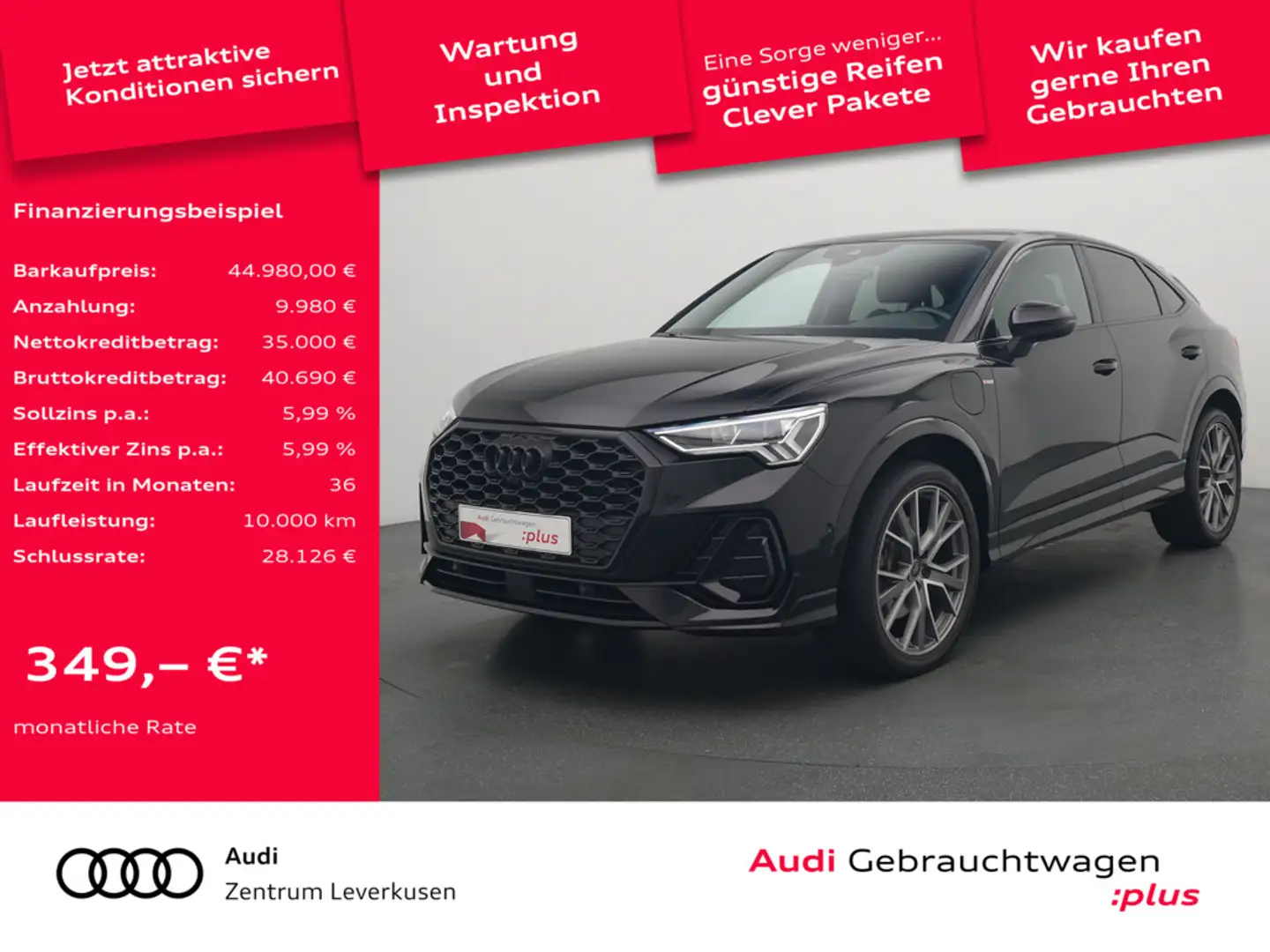 Audi Q3 LEDER SONOS ACC AHK LED 360° Schwarz - 1