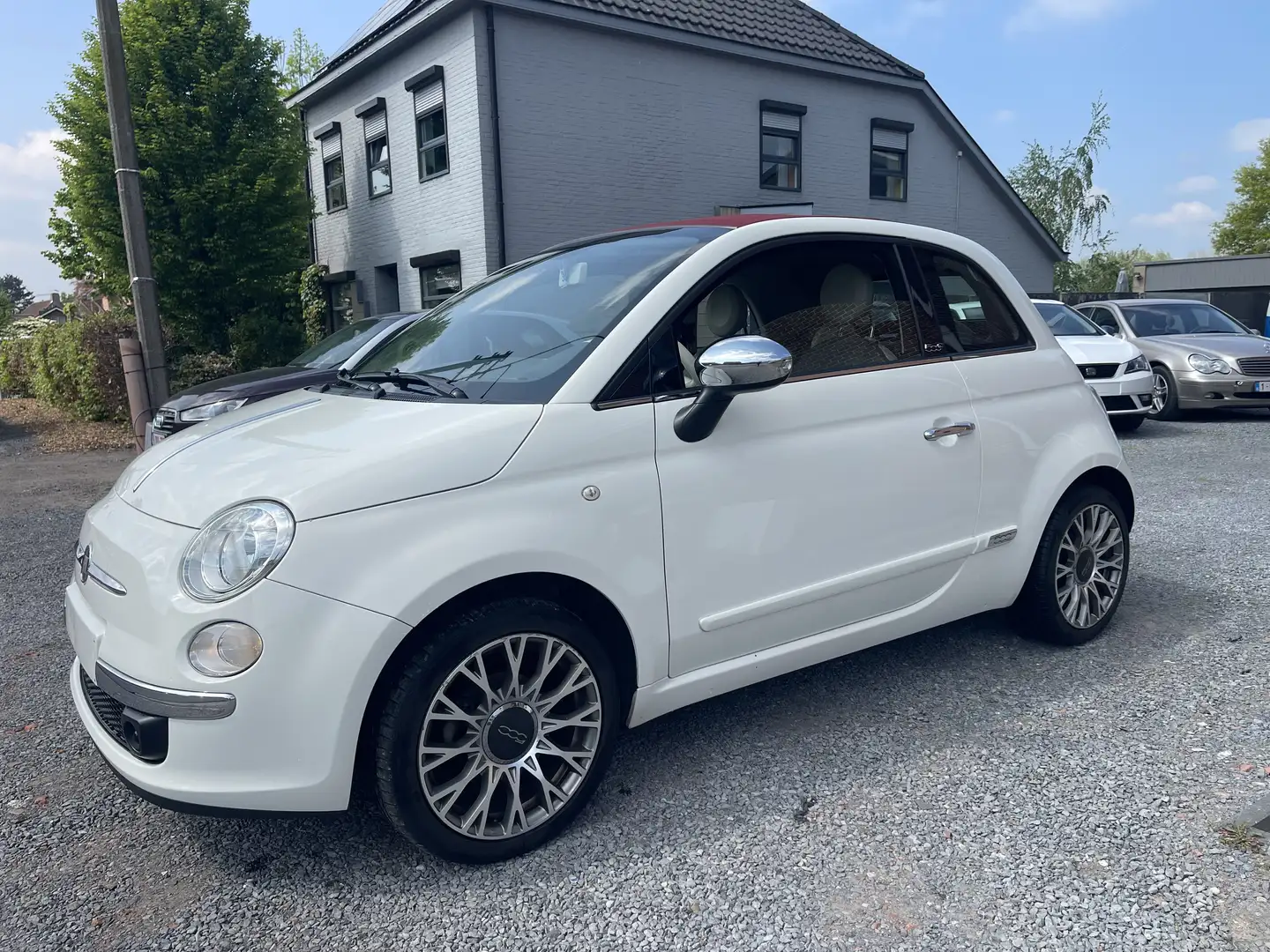 Fiat 500C Cabriolet 1.2i Benzine,Airco,Leder,Sensoren,... Weiß - 2