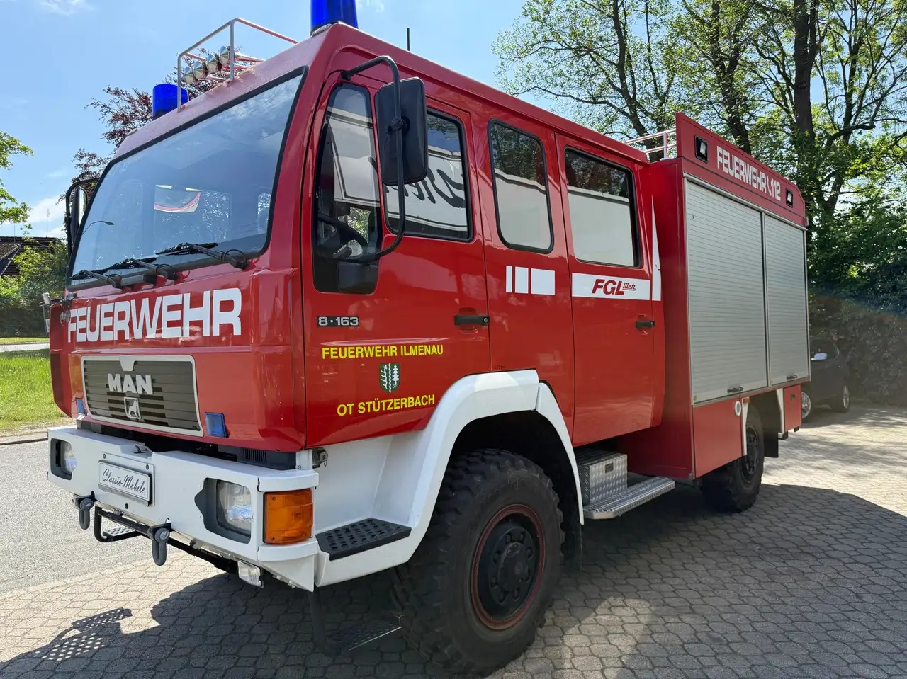 MAN 8.163 LF 8/6 Metz FGL Feuerwehr *Allrad*nur 29 TKM, foto 2