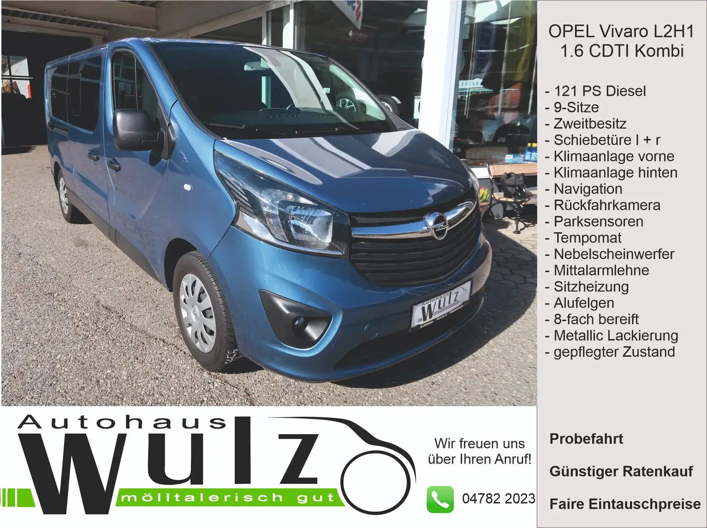 Opel Vivaro Combi+ L2H1  2,9t 9-Sitze Bleu - 1