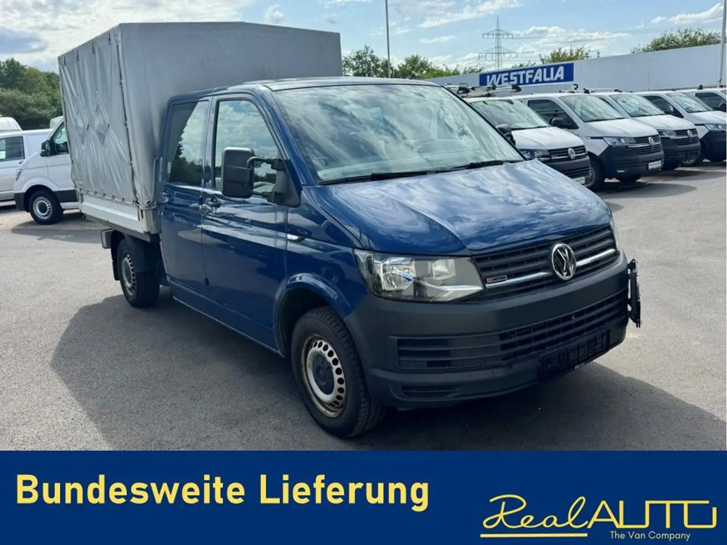 Volkswagen T6 Transporter Doka/Pritsche TDI 4Motion Diff.sp Blau - 1