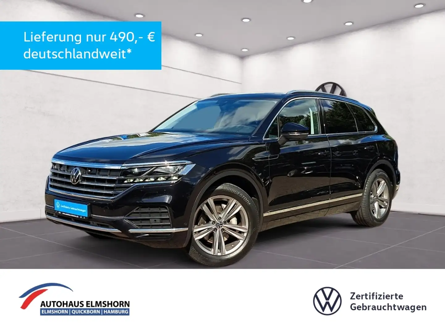 Volkswagen Touareg Elegance V6 3.0 TDI tiptr. 4Motion PANO AHK NAV H Schwarz - 1