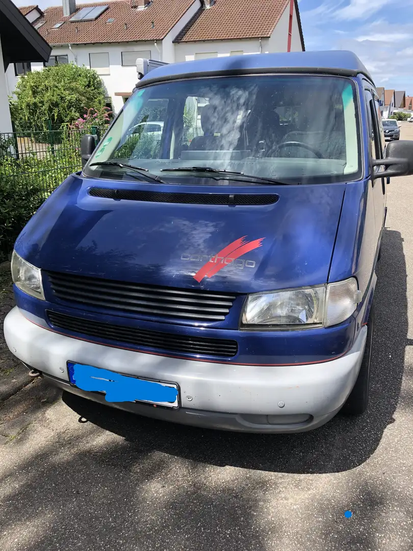 Volkswagen T4 Camper Carthago mit Hubdach Blau - 1