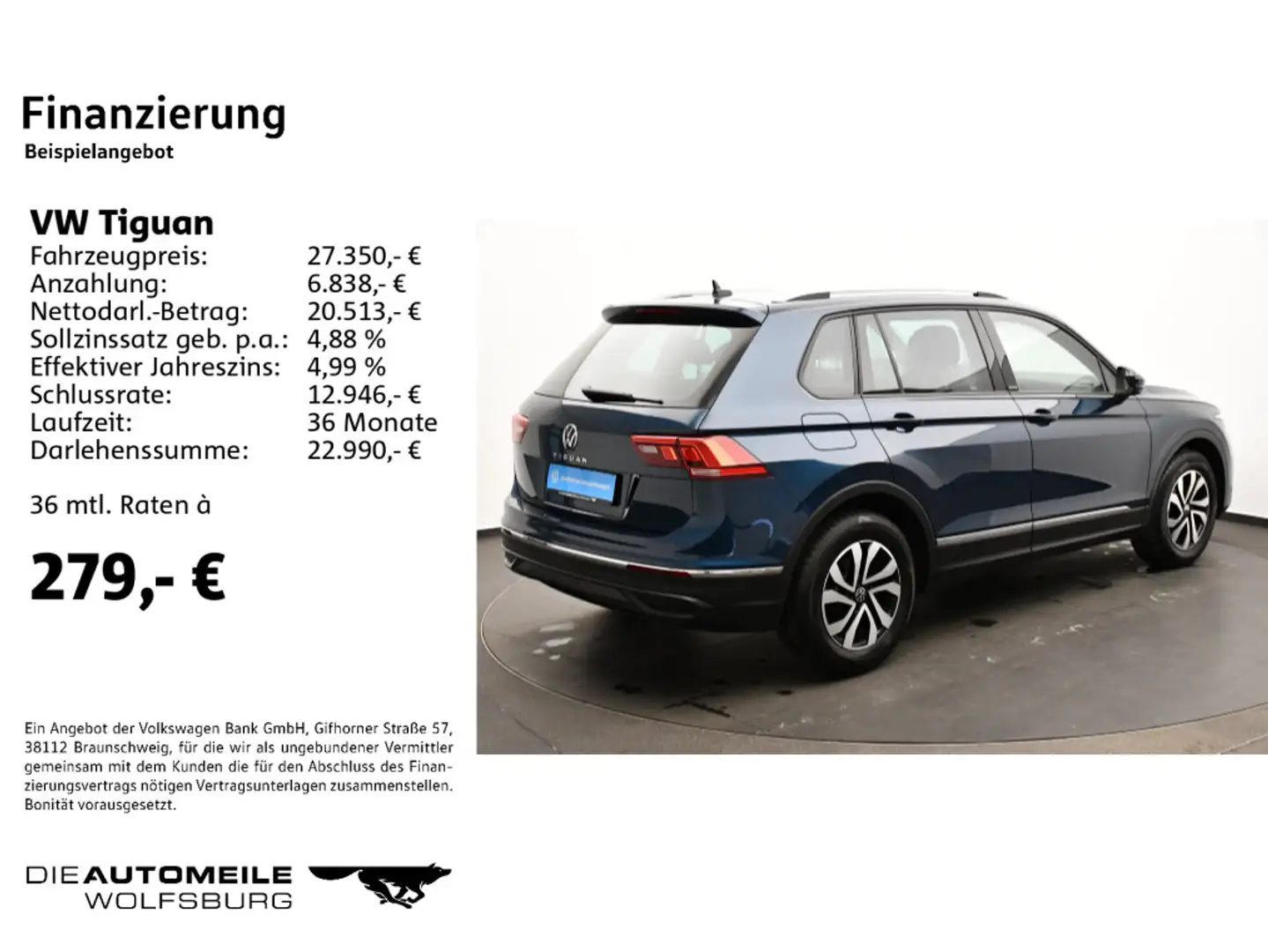 Volkswagen Tiguan 2.0 TDI Active Pano/LED/ACC Blauw - 2