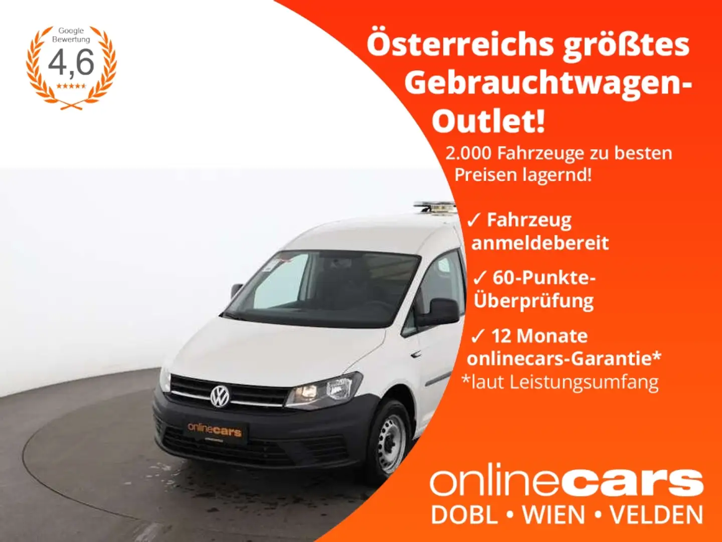 Volkswagen Caddy Nfz Kasten 2.0 TDI Maxi AHK KLIMA RADIO Weiß - 1