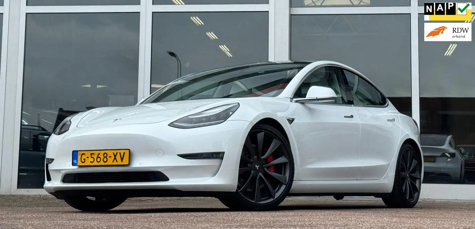 Tesla Model 3 Performance AWD 75 kWh SOH 88% 20"LM velgen FSD co Wit - 1