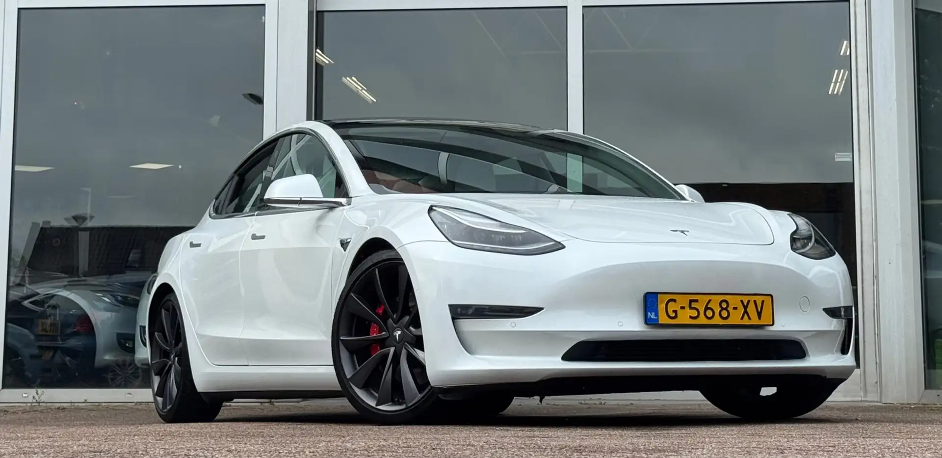 Tesla Model 3 Performance AWD 75 kWh SOH 88% 20"LM velgen FSD co Wit - 2