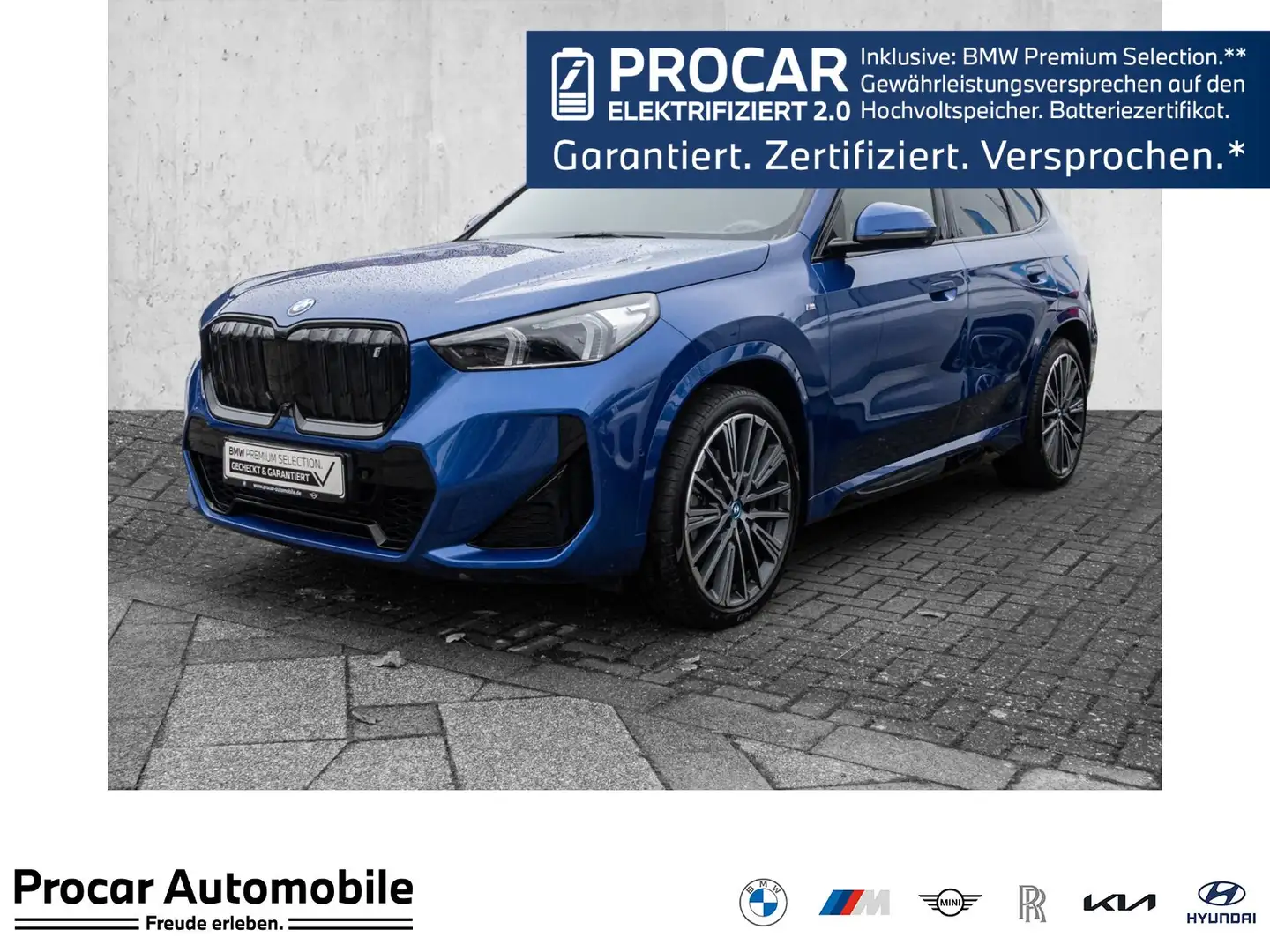 BMW iX1 xDrive30 M Sport AHK Pano adapt LED H&K Sound HuD Blau - 1