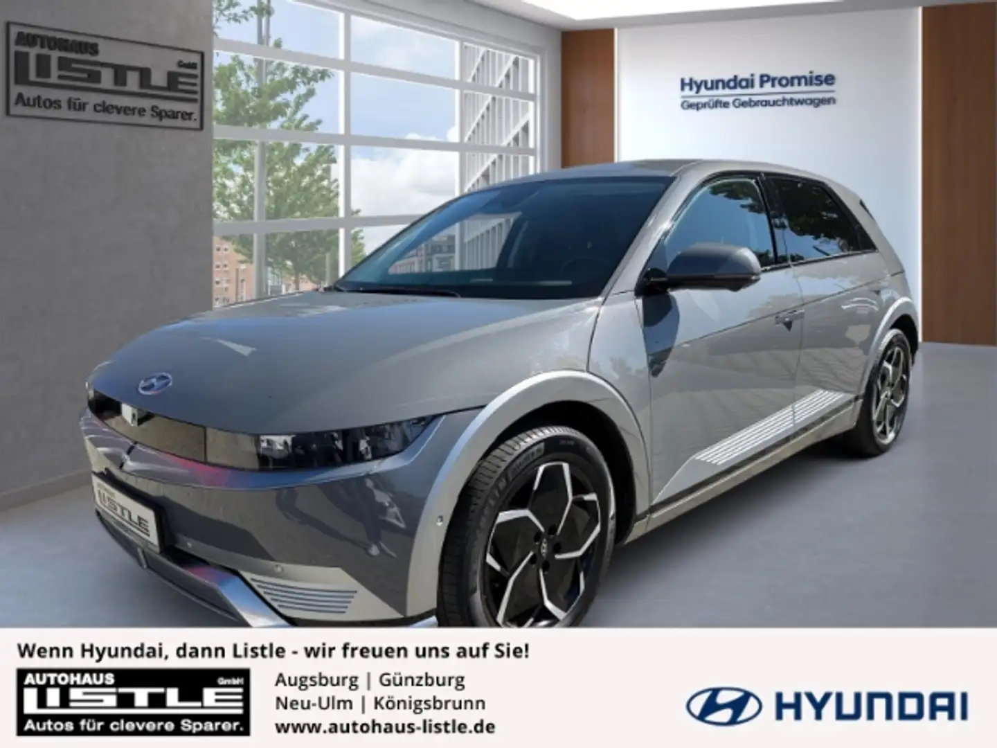 Hyundai IONIQ 5 Uniq Elektro 77 +LEDER+NAVI+LED+RFK+UVM+ Gris - 1