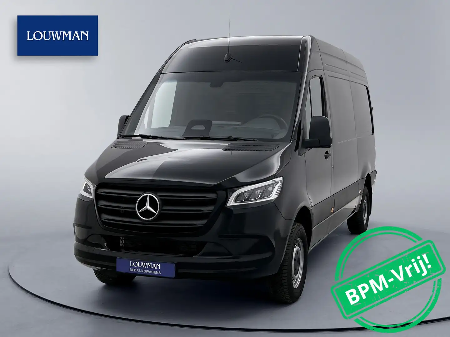 Mercedes-Benz Sprinter 317 1.9 CDI L2H2 Pro 3500KG trekgewicht BPM-Vrij D Zwart - 1