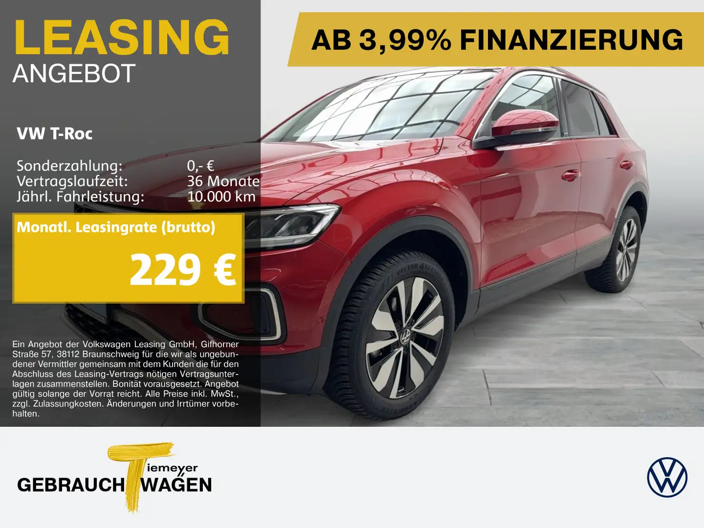 Volkswagen T-Roc 2.0 TDI MOVE NAVI KAMERA ASSIST LM17 Rot - 1